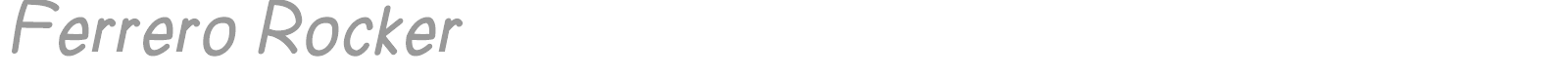 Ferrero Rocker font preview